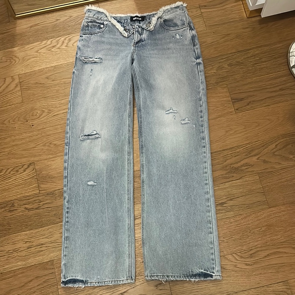 SER.O.Y.A Distressed Blue Jeans
